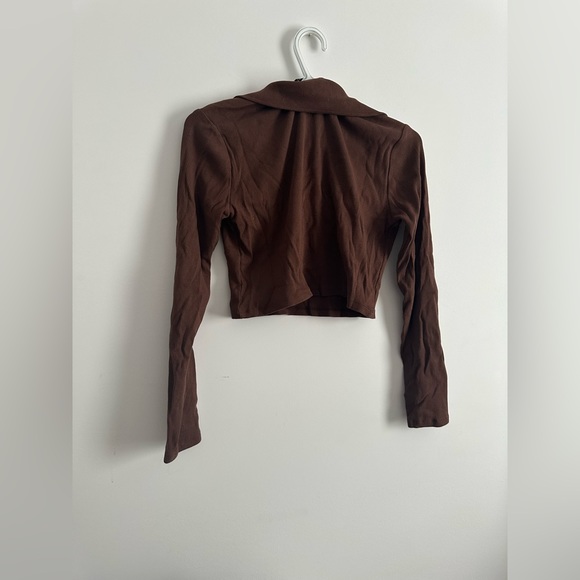 brown crop top sweater, ZARA - Picture 3 of 3